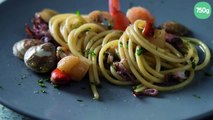 Spaghettis aux fruits de mer et piment