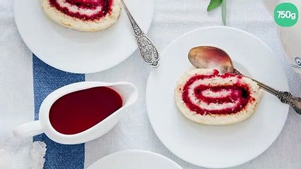 Gâteau roulé à la framboise