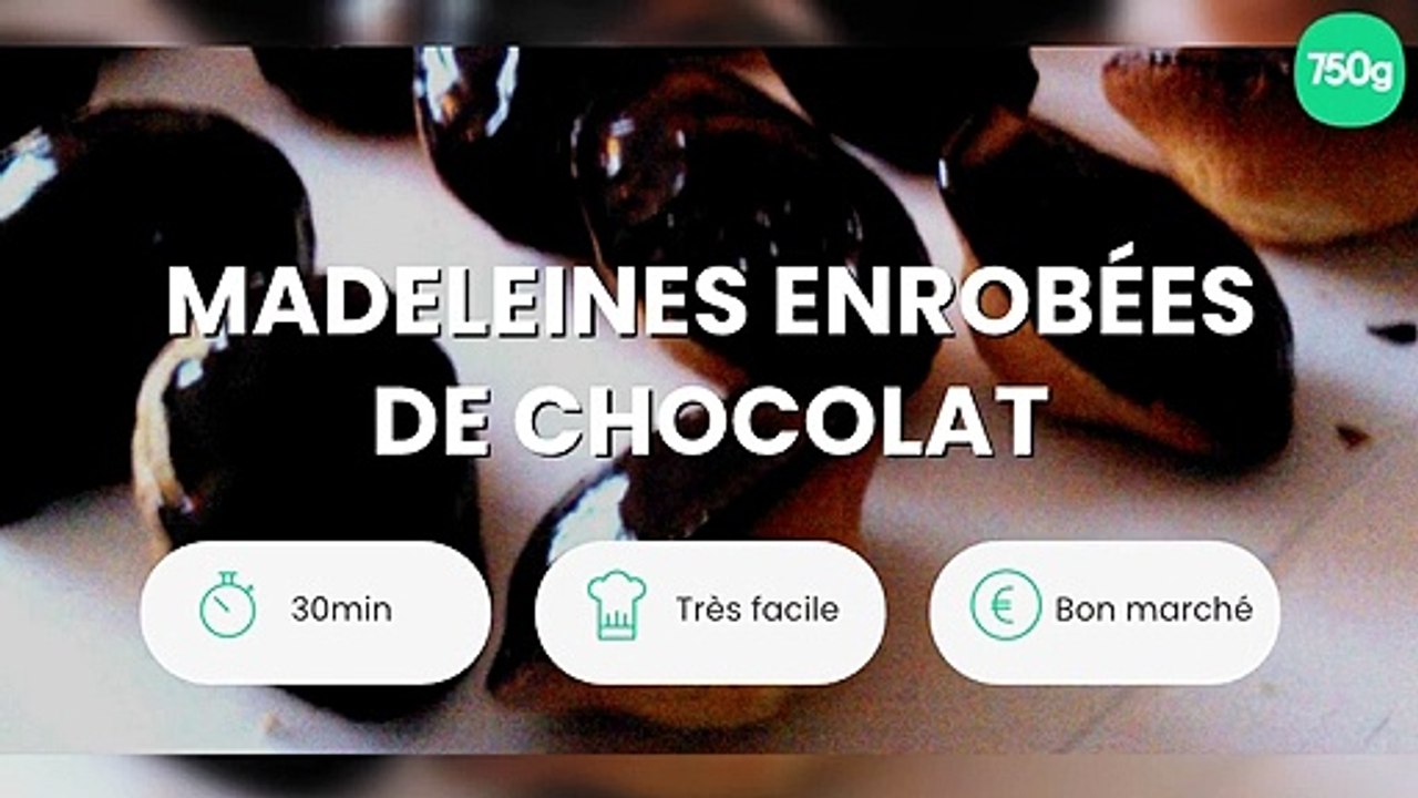 Madeleines enrobées de chocolat
