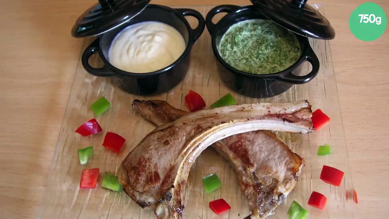 Côtelettes d'agneau à la crème d'ail et de persil