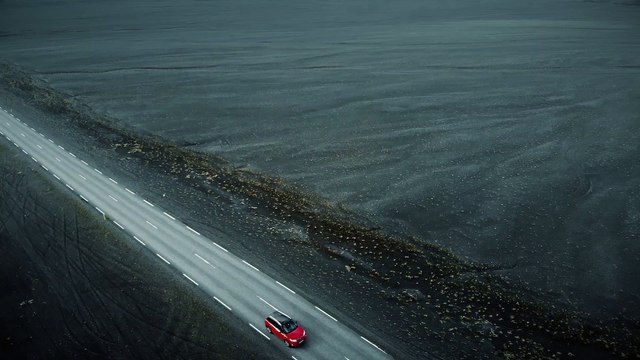 driving with this red car