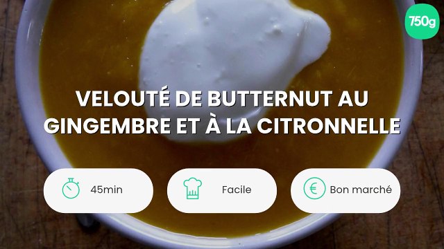 Velouté de butternut au gingembre et à la citronnelle