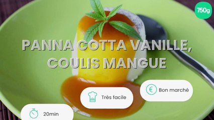 Download Video: Panna cotta vanille, coulis mangue