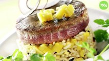 Mi-cuit de steak de thon aux fruits exotiques et coco