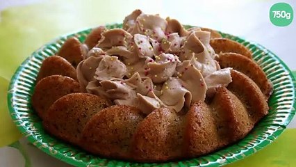 Gâteau noisettes, crème praliné