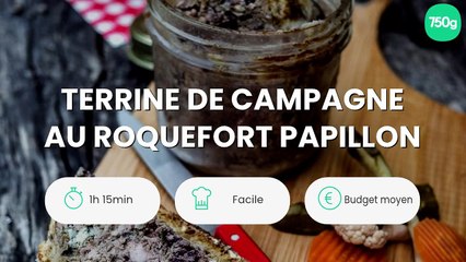 Terrine de campagne au Roquefort Papillon