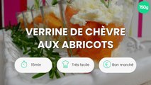 Verrine de chèvre aux abricots