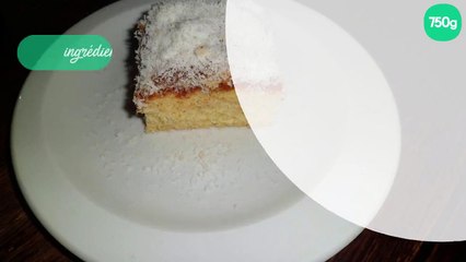 Meskouta à la confiture d'abricot saupoudré de noix de coco
