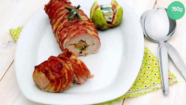 Filet mignon de porc farci au roquefort et figues fraîches