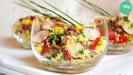 Verrines de taboulé aux sardines