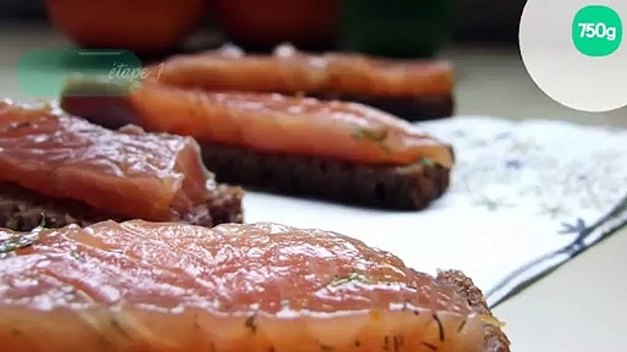 Gravlax de saumon aux agrumes