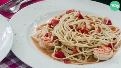 Poêlée de gambas nouilles chinoises piquata !