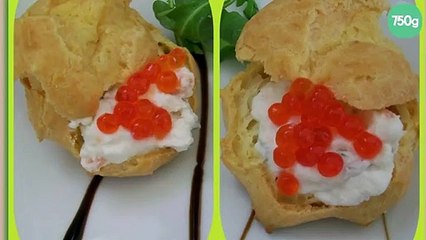 Choux au saumon fumé