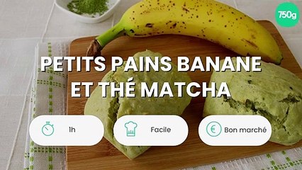 Petits pains banane et thé matcha