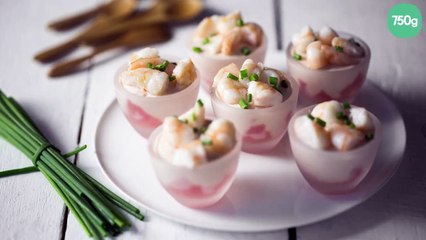 Verrines de gambas