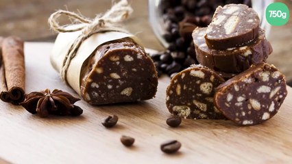 Saucisson au chocolat à la noisette