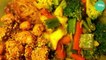 Bento au poulet miel-soja et ses légumes croquants glacés sucrés, mangue et vermicelle de riz