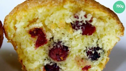 Muffins au citron et cranberries