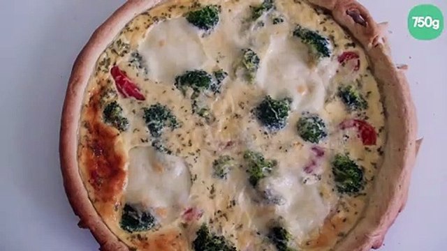 Tarte brocolis, tomates, mozzarella