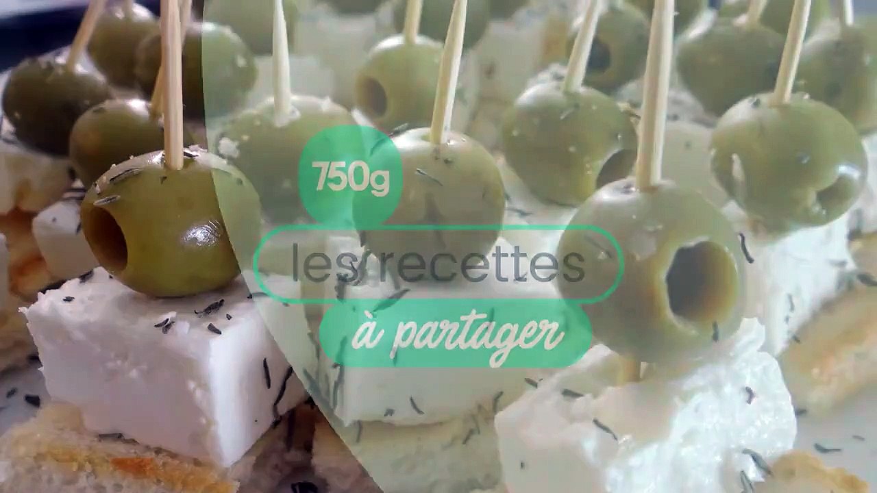 Petites brochettes féta olives