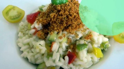 Risotto aux légumes du soleil et sa chapelure au chorizo