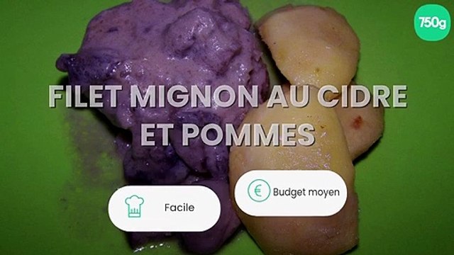 Filet mignon au cidre et pommes