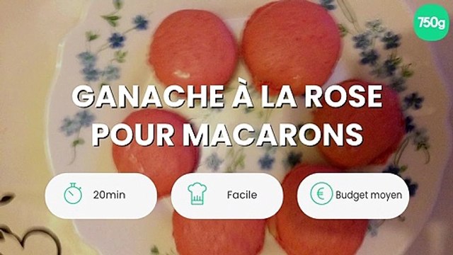 Ganache à la rose pour macarons