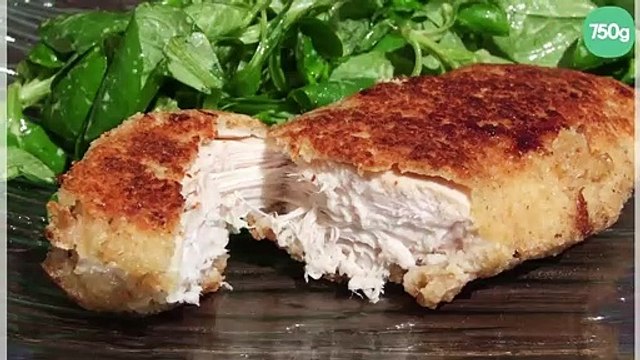 Poulet pané aux noisettes et aux amandes