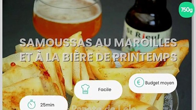 Samoussas au Maroilles et à la bière de printemps
