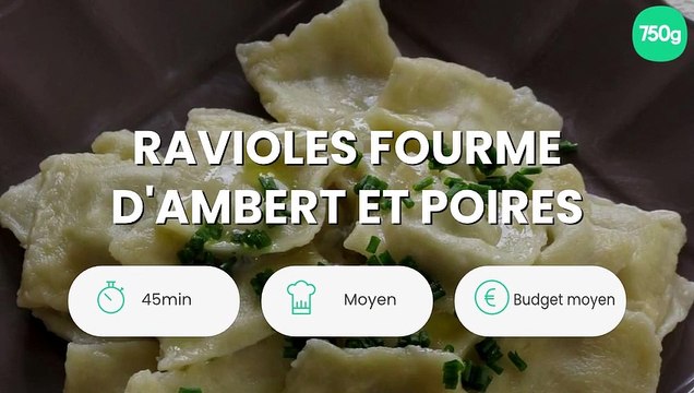 Ravioles Fourme d'Ambert et poires
