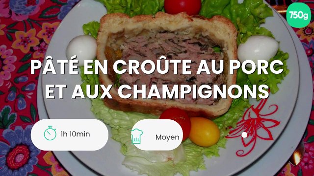 Pâté en croûte au porc et aux champignons