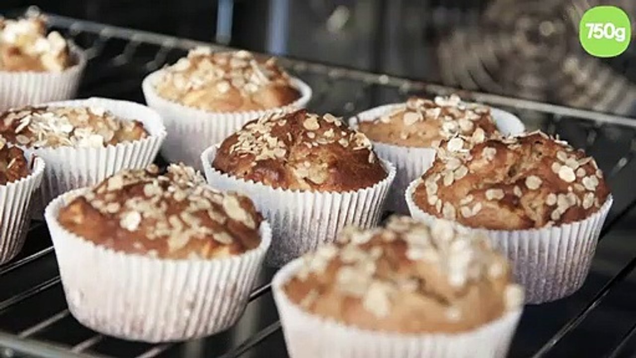 Muffins aux pommes et aux flocons d'avoine