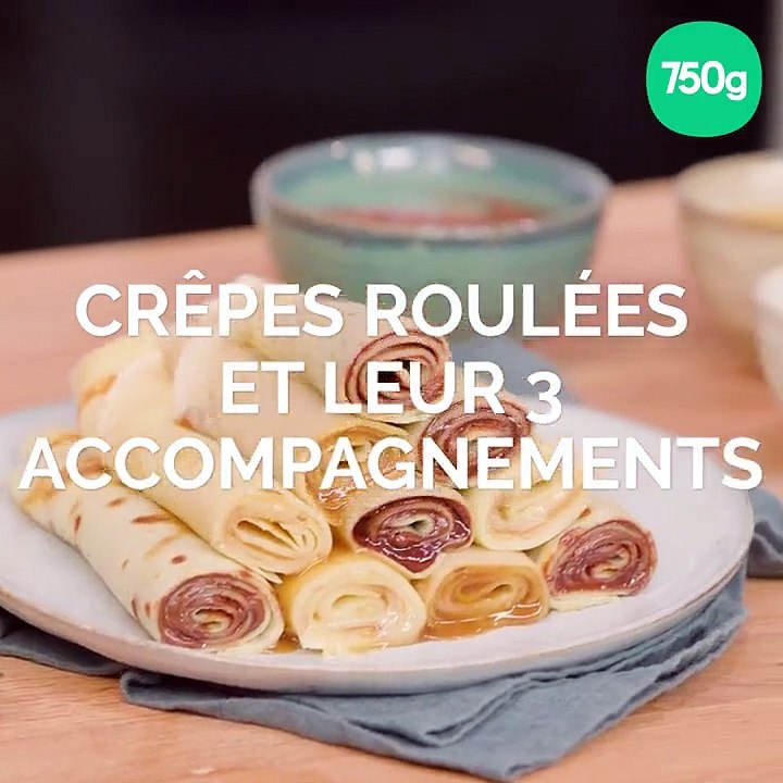 Crêpes roulées et leur 3 accompagnements