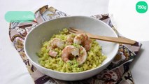 Risotto de coquillettes au bouillon de crustacés & gambas