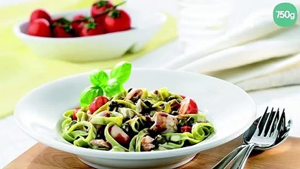 Tagliatelles au thon et tomates cerise avec Kikkoman Sauce Soja