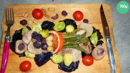 Entrecôte et méli mélo de légumes d'hivers et printemps