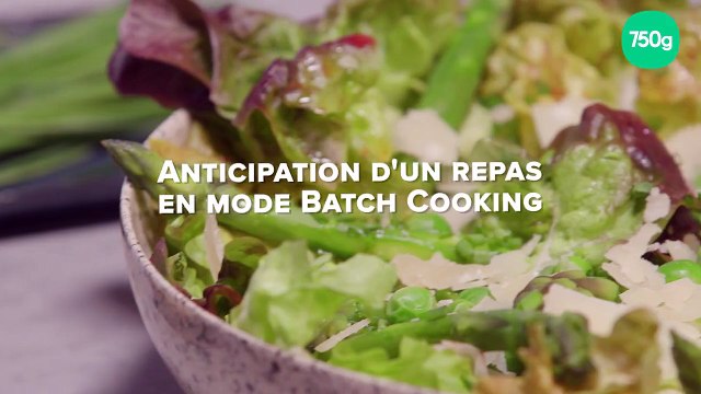 Salade toute verte aux asperges et petits pois