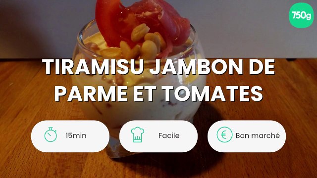 Tiramisu jambon de parme et tomates