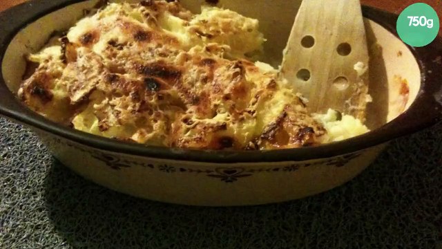 Gratin de pommes de terre sauce crémeuse au chèvre
