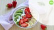 Smoothie bowl aux fraises du Périgord IGP, bananes et Kiwi de l’Adour IGP