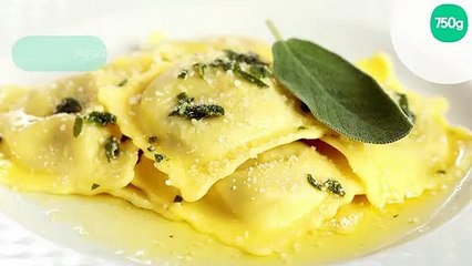 Ravioles à la ricotta, sauge et basilic