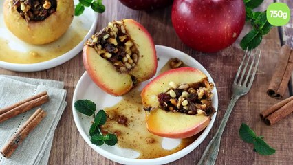 Pommes au four farcies aux fruits secs