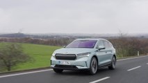 The new SKODA ENYAQ iV in Arctic Silver Driving Video