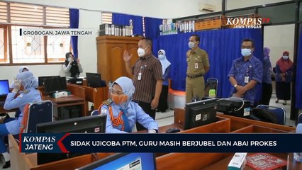 Sidak Uji Coba PTM, Guru Masih Berjubel dan Abai Prokes