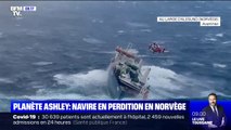 Le sauvetage très spectaculaire d'un équipage à bord d'un navire en perdition en Norvège