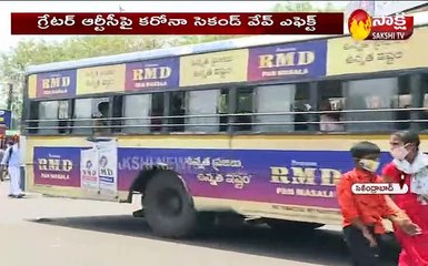 గ్రేటర్ ఆర్టీసీపై కరోనా సెకండ్ వేవ్ ఎఫెక్ట్