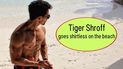 Tiger Shroff goes shirtless on the beach