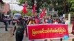 Myanmar protestors paint towns red as Russia warns EU against further sanctions
