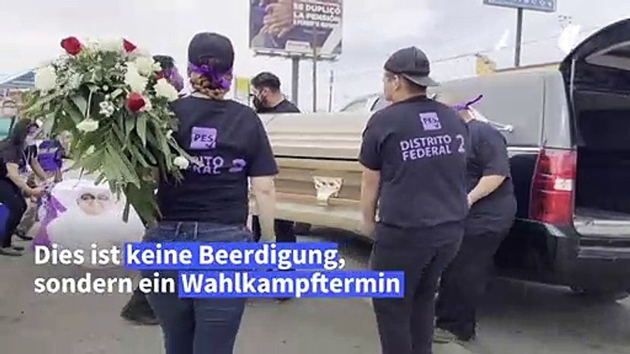 Wahlkampf im Sarg