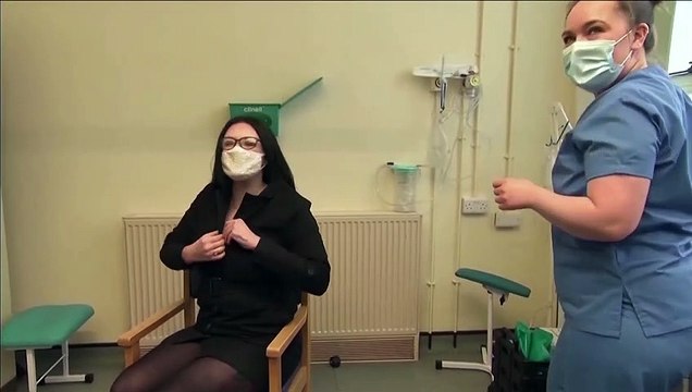 Elle Taylor, a 24-year old unpaid carer for her 82-year-old grandmother in Wales, becomes first person to recive Moderna vaccine in UK